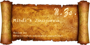 Mihók Zsuzsanna névjegykártya